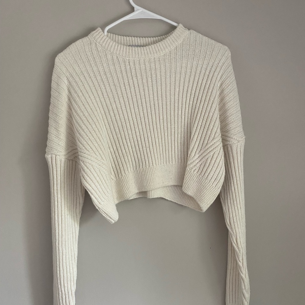White Urban Outfitters cropped sweater